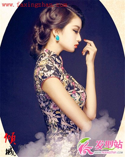 搭配旗袍的時(shí)尚發(fā)型 旗袍美女盤(pán)發(fā)發(fā)型圖片